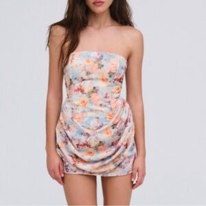 NWOT Blue for Love and Lemons “Delphine” Velvet Mini Dress